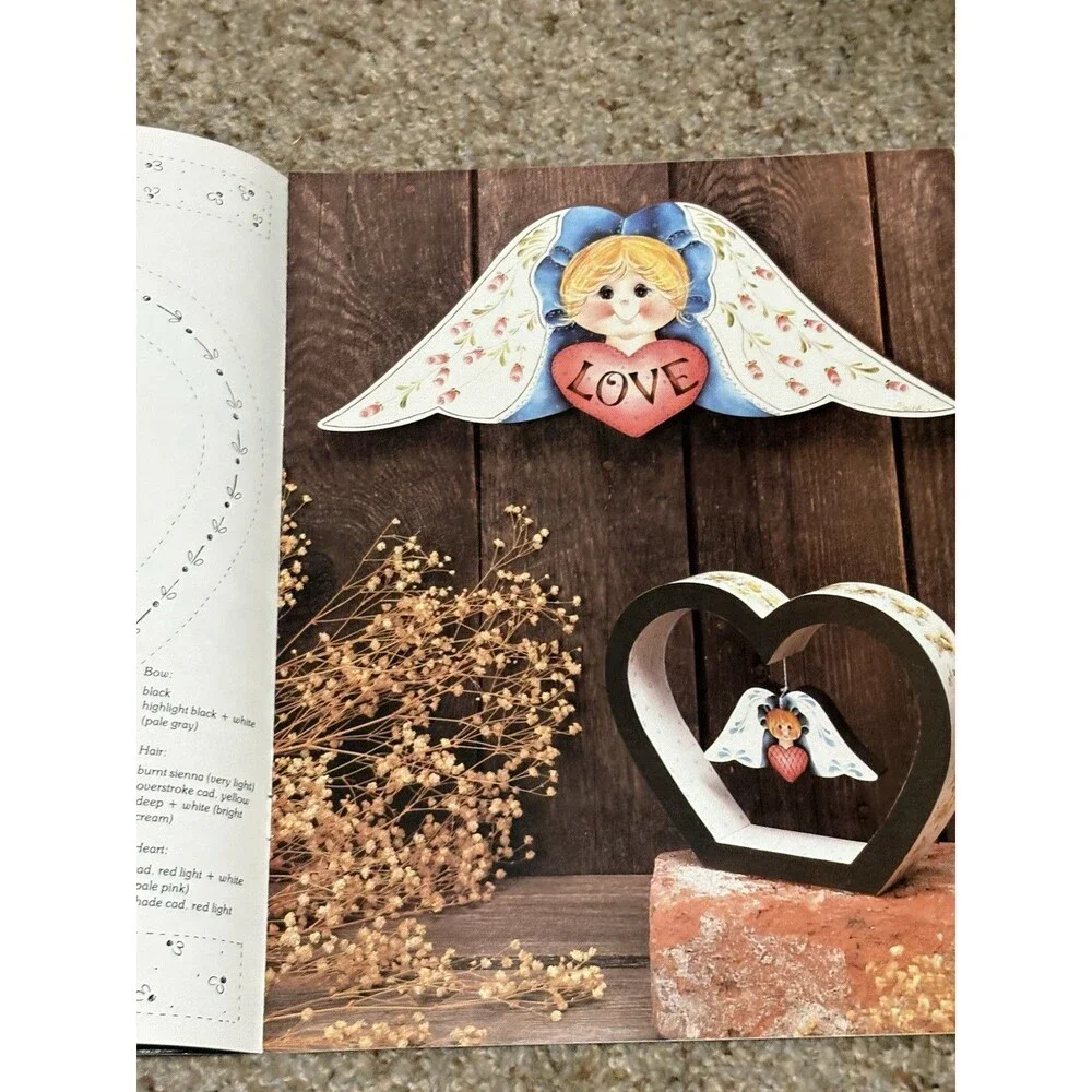Almost Heaven Angels Elaine Thompson Folk Art Painting Pattern Book Vintage